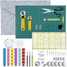 Rotary Cutter Set for Sewing & Quilting,with Extra Blades,Foldable A3 Cutting Mat, Tools Kit for Fabric Cutting,DIY