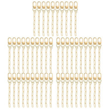 50 Keychain Making Kit,Key Ring Swivel Snap Hook Chains,Extender Keychain Bag Charm Kits for DIY Crafts Jewelry Making B