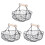 3X Wooden Handle Metal Retro Basket Portable Multi-Function Vegetable Fruit Egg Groceries Practical Storage Basket Black 2