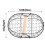 3X Wooden Handle Metal Retro Basket Portable Multi-Function Vegetable Fruit Egg Groceries Practical Storage Basket Black 6