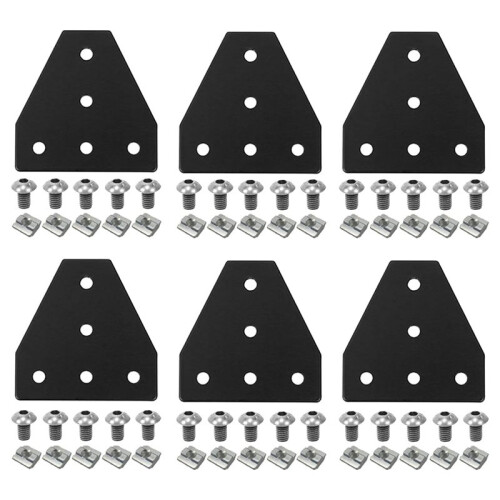 6Pcs 4040 Series Aluminum Corner Bracket T-Shape Connector with Hardware Kit for DIY Projects
