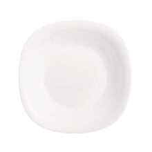 Luminarc Carine 21cm Opal Glass Deep Food Soup Square Plate Table Dining Server