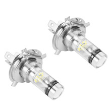 4Pcs High Power LED H4 Hb2 9003 Birne 100W 20LED Auto Nebelscheinwerfer Lampe Scheinwerfer 6000K Weiß