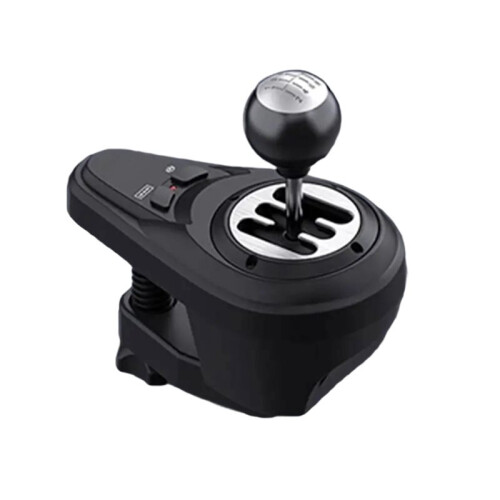 Driving Shifter: 6+1 H-Pattern, 2 Button Push-Down Reverse Gear, Plug- for PC & Multi-Device Racing Steering Wheels