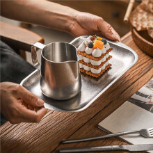Steak Tray 304 Stainless Steel Square Tray Restaurant Display Dinner Plates Retro Style Dessert Plate