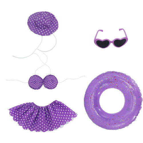 Ensemble de bouées de bain d'oies tropicales, 5 pièces,-Violet