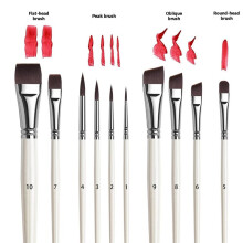 10pcs Face Paint Brushes,Acrylic Paint Brush Set for Face Body Shoe Painting