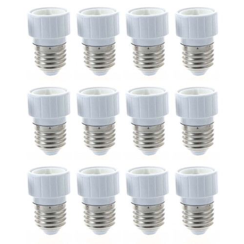 12x E27 to GU10 LED Light Socket Adapter Socket Adapter Lamp Bulb Converter White