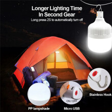 Ampoule Rechargeable Ampoule de Camping Portable Éclairage de Secours Lampe de Poche Lumières Tente Suspendue Extérieure Lumière 100w