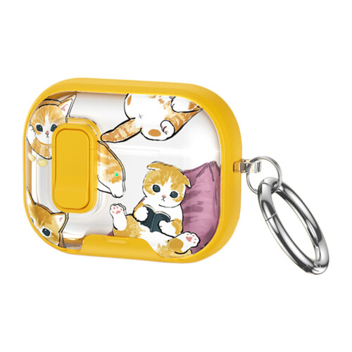 Housse flexible antichoc avec support-Chat bordé de jaune