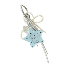 Organisateur de clés pendentif étoile à cinq branches à la-Bleu