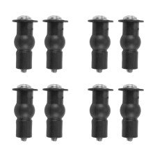 4X Toilettensitz TOP FIX Sitz Scharnier Lochbefestigungen Gut Mutter Schraube Gummi Zurueck zu Wand Paar