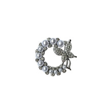 Thermotransfer-Perlen-Schmetterlingsbrosche in doppelter-Silber
