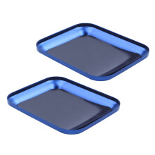 2X Useful Aluminiumlegierungs-Schrauben-BehäLter mit Magnetauflage für Rc-Modell-Telefon-Auto-Reparatur-Werkzeug Blau