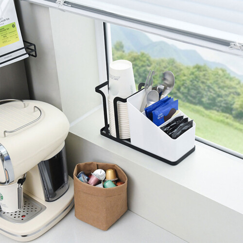 Modern Iron Cup Rack For House Kitchen Office Holds 50-White 1