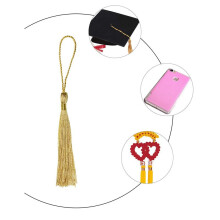 200Pcs Gold 13cm/5-Inch Handmade Soft Tassels Floss Bookmark Tassels for Jewelry Making, DIY Projects, Bookmarks