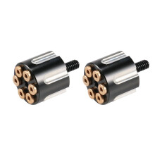 2X Motorcycle 1/4-20 Rear Screw Bolt M6 Knob Cover for Sportster Wide Glide Street Bob Fatbob Softail Black