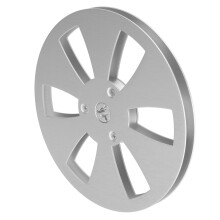 Bobine vide en alliage d'aluminium argenté, 6 trous, 1/4 po et 7 po