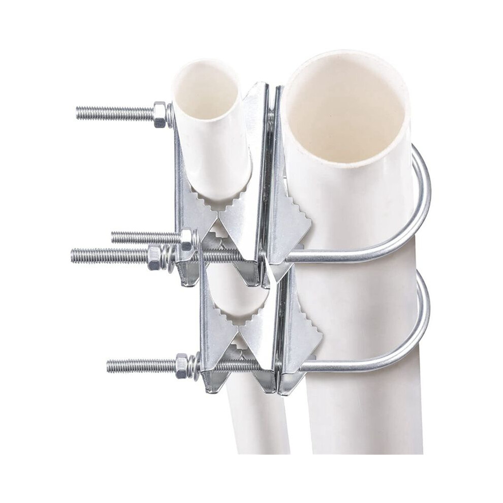 Double Antenna Mast Clamp V-Jaw Bracket U Bolts Pipe Mounting Hardware 6 Sets For Yagi Wifi Antenna, Tv Antenna 4713204687903