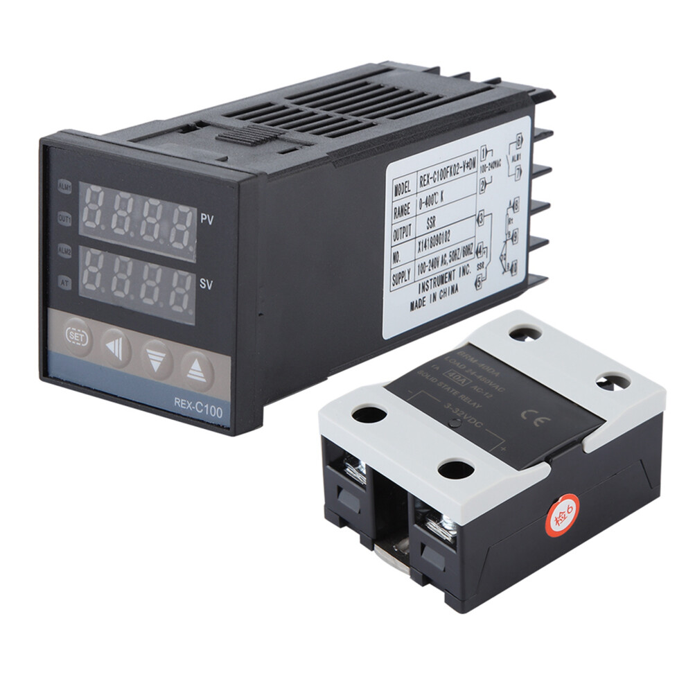 PID Temp Controller 0-400C + 40A SSR