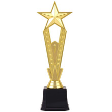 Golden Award Trophy Star Plastic Reward Prize Cup Singing Dancing Competition School Winner Award Trophy Toy 28cm