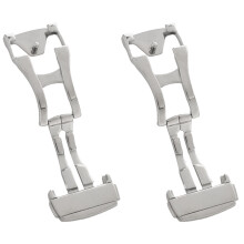 2X Cinturino Pieghevole da 20 mm con Chiusura Deployante in Acciaio Inossidabile per , Liscio 20mm