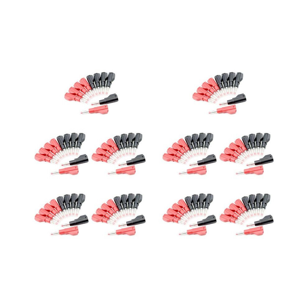 100 Sets Retractable Sheath 4Mm Banana Plug Connectors Stackable Wire Solder Multimeter Test Leads Ends Plugs Adapter 6033193013353