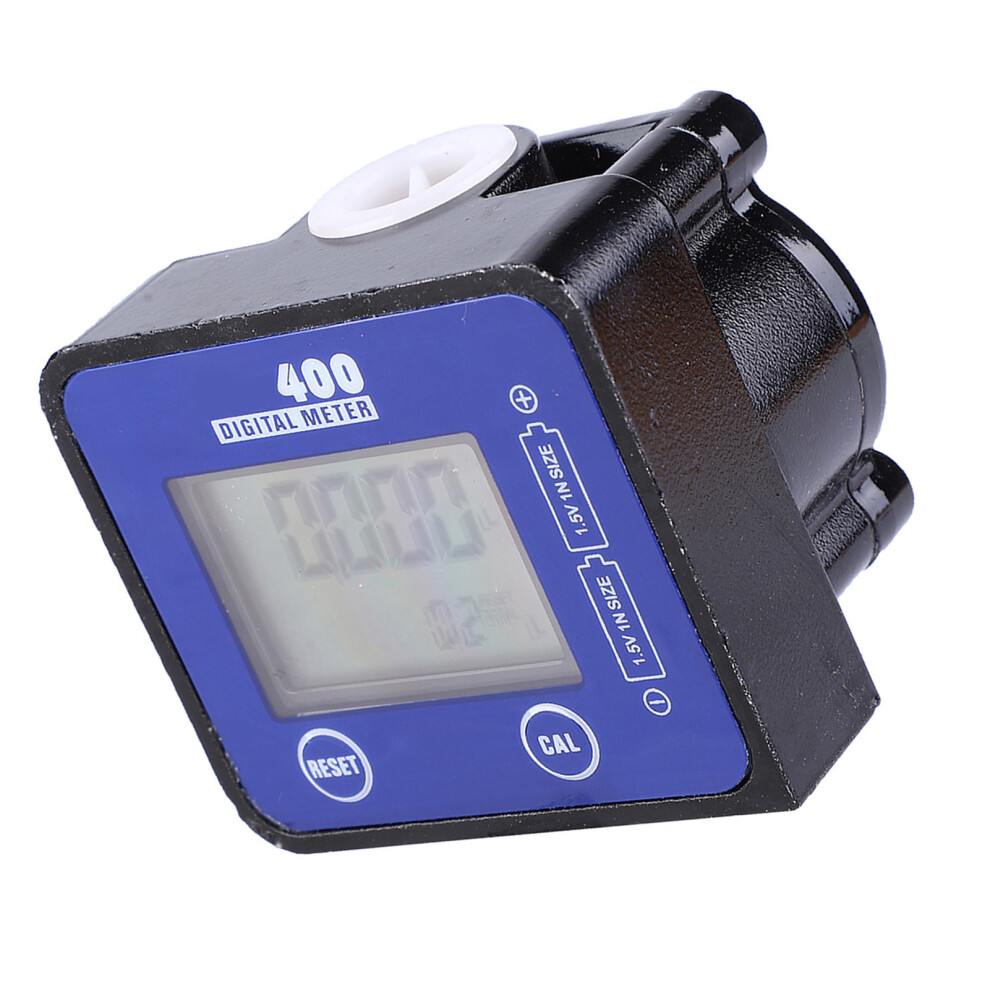 Aluminium Alloy Lcd Fuel Meter 1/2" 1-30L/Min Blue