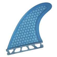 Surfboard Fins - 3 Piece Thruster Set in Deep , Fiberglass Single Tab