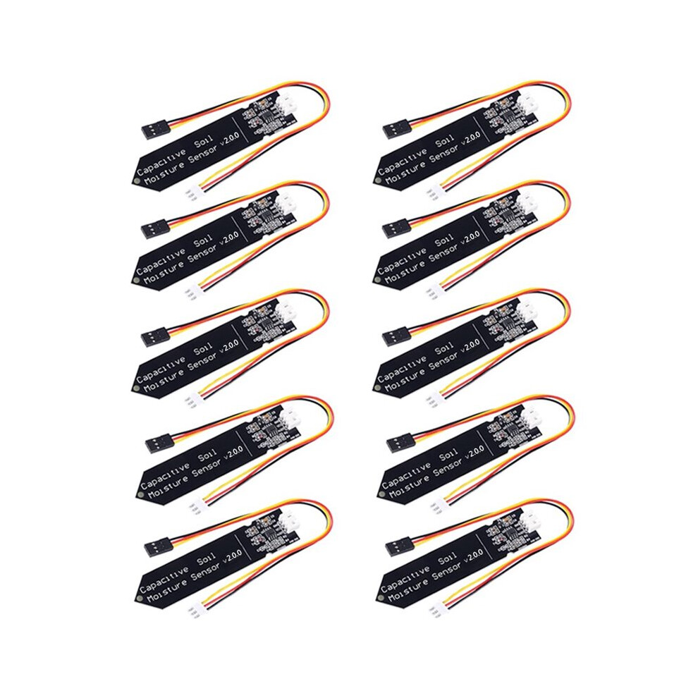10Pcs Capacitive Soil Moisture Sensor Corrosion Resistant For Moisture Detection Garden Watering Diy Electronic 4711852816065