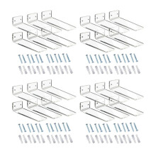 24-Pack Flytande Skodisplay, Hyllor Väggmonterad Svävande Skodisplaystativ för Sneakersamling eller Skolåda