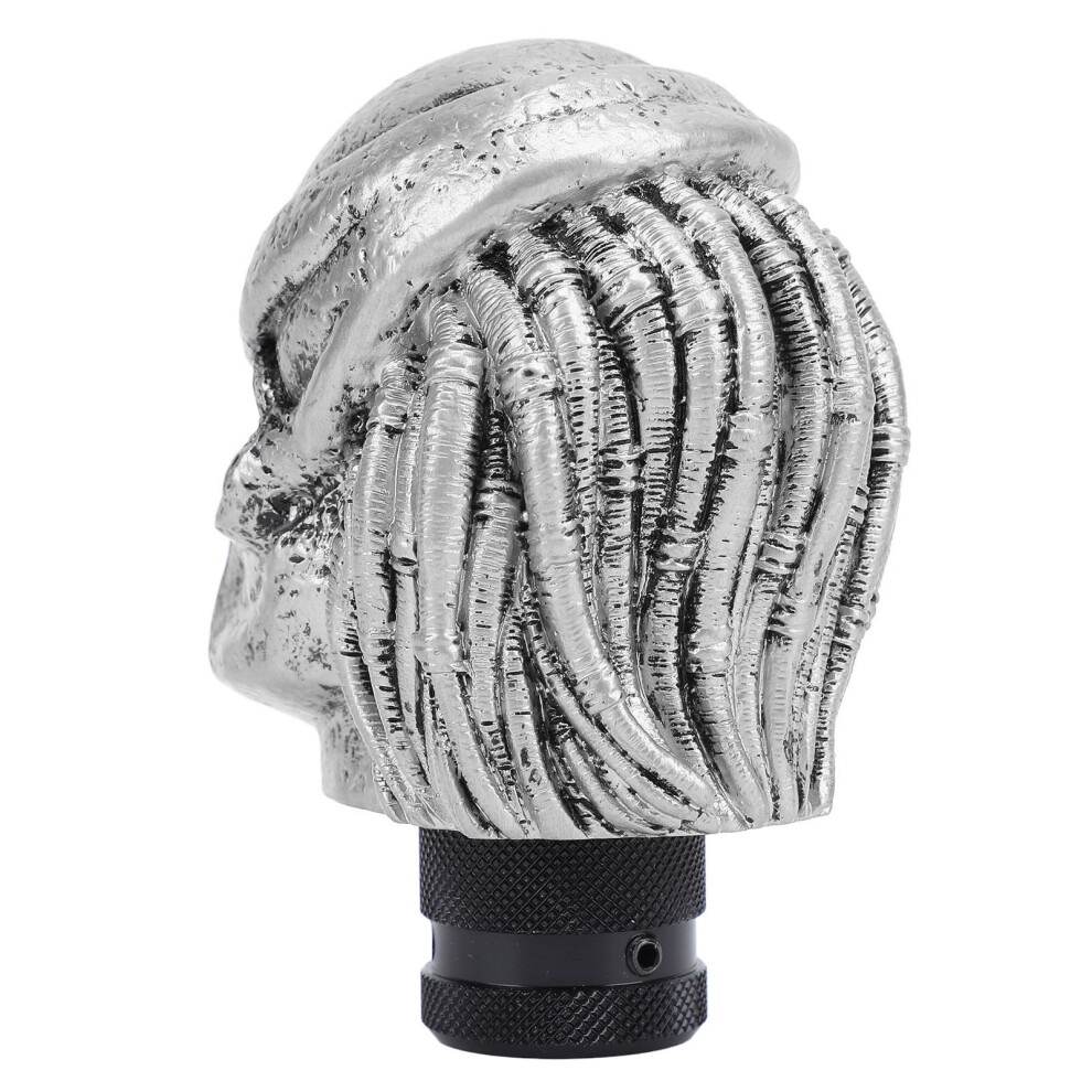 Resin Skull Shift Knob Samurai Silver 7055741277962