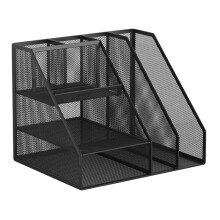 Schreibtischzubehör, Schreibtisch-Organizer, 4-Stufiges Büromöbelsystem mit Ablagefach, Integriertes Design Ohne Montage A