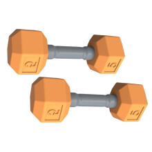 2 Pieces Safe Soft Silicone Baby Dumbbell Toy For Infant-Orange