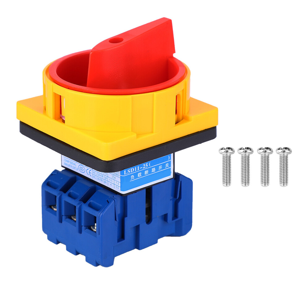 25A 2 Position Locked Changeover Switch 600V