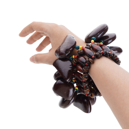 Fruit Shell Hand Bells Wrist Shaker Sound Healing-Tyep D