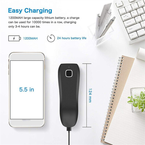 3X NETUM C740  Wireless 1D Barcode Scanner Pocket QR Bar Code Reader CODE128 per Pagamento Mobile 'Indumento del Tabacco 1