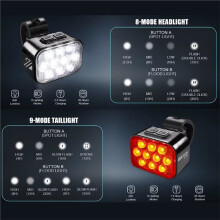 BUCKLOS Fahrradlicht USB-Wiederaufladbare LED-Rückleuchte für Fahrräder und Mountainbikes
