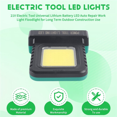 21V Electric Tool Universal Lithium Battery LED Auto Repair Work Light Floodlight for Long Term Outdoor Construction Use 1
