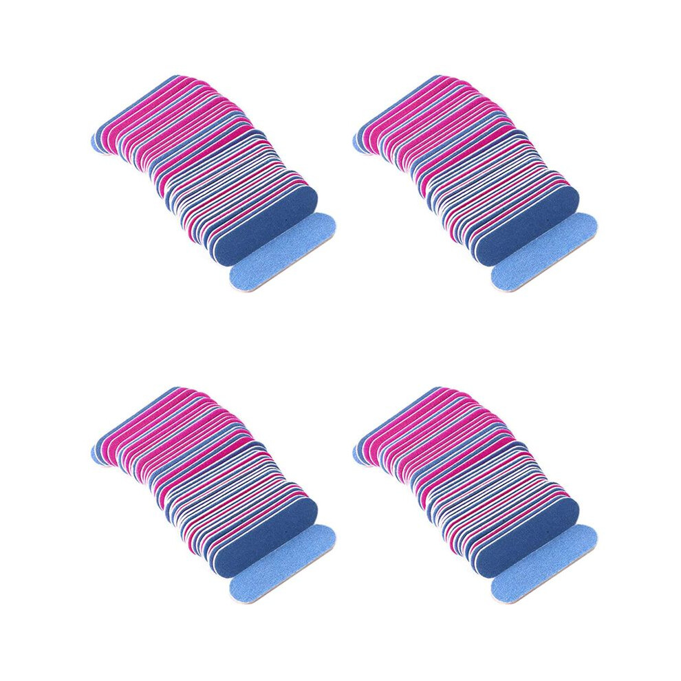 400Pcs Nail Files Double Color Wooden  Buffer Sanding 180/240 Disposable Manicure Tools