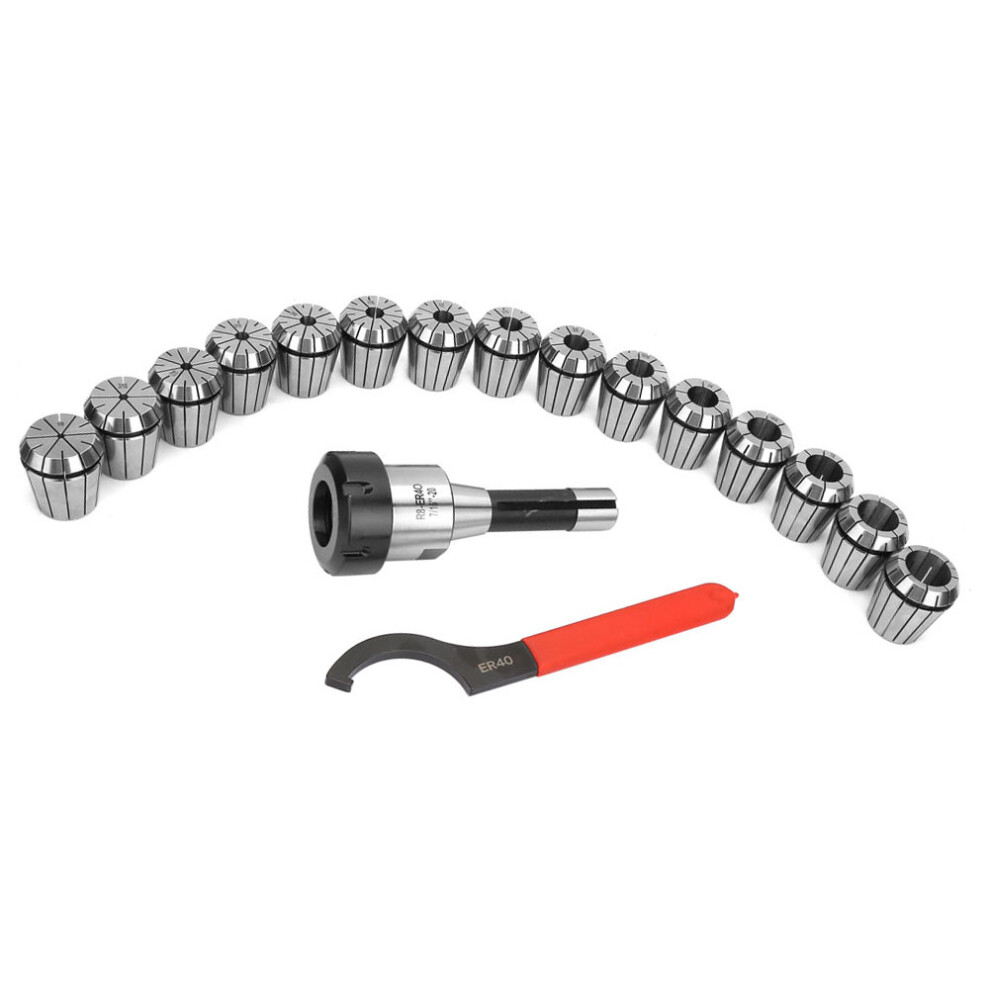 R8-ER40 Collet Chuck Set 15 Piece