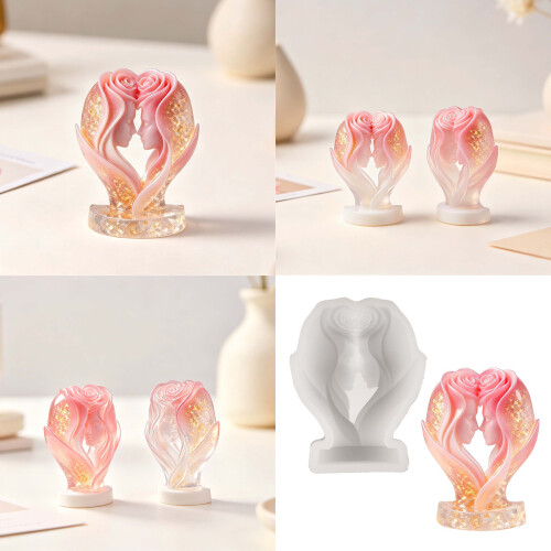 Multipurpose Rose Design Silicone Mould For Hand Poured Candle 1