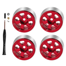 Thoughtfully Crafted 1/30 Scale Aluminum Wheels For Stable-Red