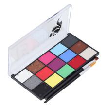 15-Farben-Gesichts- und Körperfarbenpalette mit Pinseln