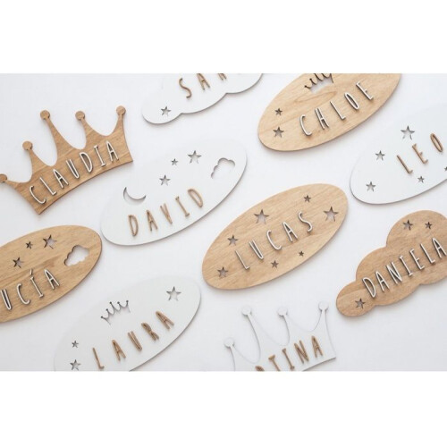 Placa decorativa - Vintiun - Estrellas - Blanco - Personalizable 2