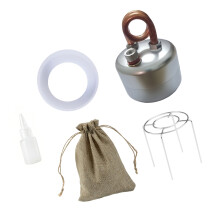 Portable Metal Liquor Stove Comprising-silver round bottom