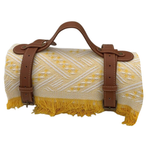 Functional 180X180Cm Outdoor Including Leather-white yellow