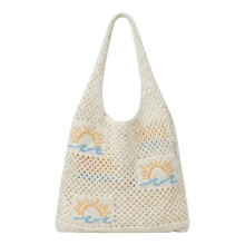 Gehäkelte Strandtaschen, Netz-Strandtaschen, Umhängetasche für
