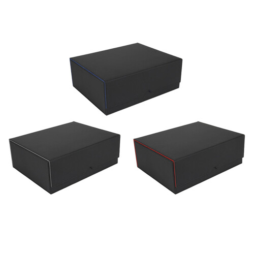 Card Deck Box Game Card Holder Organizer With-black red 2