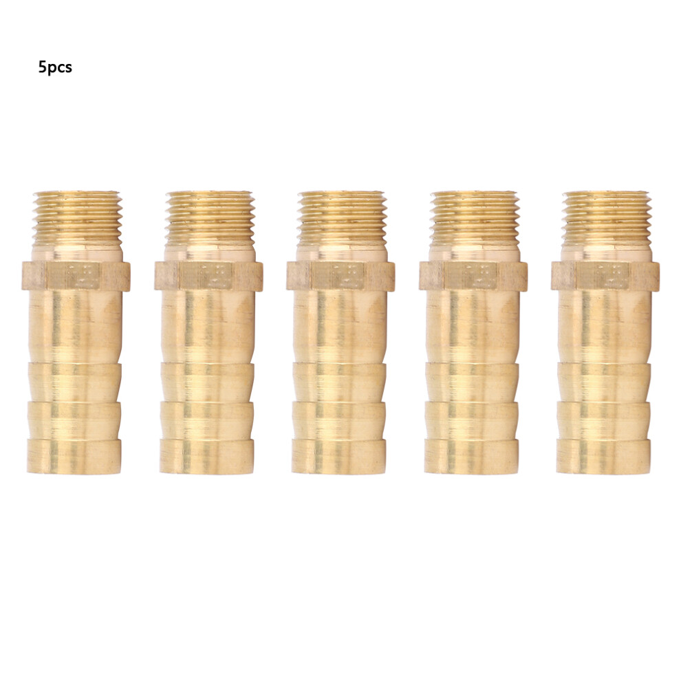 Brass 10mm Hose Barb Male BSP Fitting 5pk